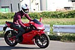 これから発売されるニューモデル・メガリ250Rにも試乗することができました。