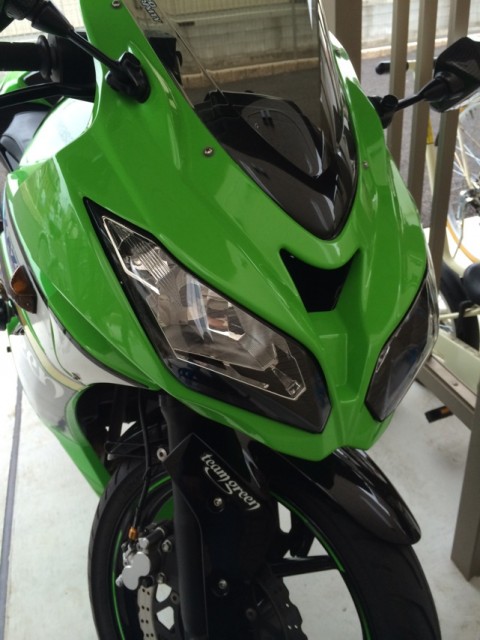 08~12Ninja250R「ZX-6Rレプリカ」アッパーカウル装着画像 その7