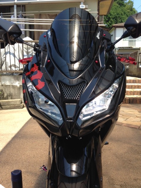 08~12Ninja250R「ZX-6Rレプリカ」アッパーカウル装着画像 - 才