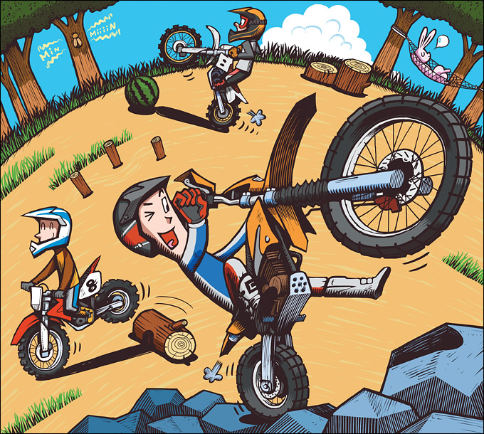 Page3 極低速トライアルテクニック スタンディングスティル 特集記事 オフロードバイクならバイクブロス