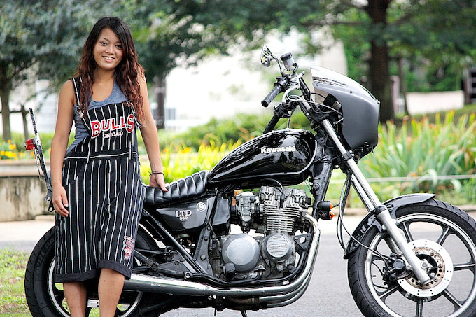 【K-girls】 ガールズライダー紹介】NANAKOさん / 1981 カワサキ Z550 LTD