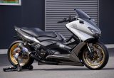 TMAX530にYZF-R6用フロントフォークを流用