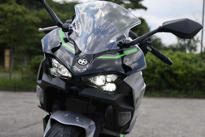 【カワサキ ニンジャ7ハイブリッド 試乗記】バイクの未来を示す!?　ストロングハイブリッドを搭載したスポーツモデル 10画像