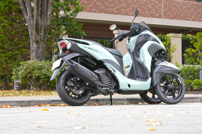 【ヤマハ トリシティ155 試乗記】3輪キャンバースラストの究極的旋回能力健在 01画像