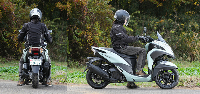 【ヤマハ トリシティ155 試乗記】3輪キャンバースラストの究極的旋回能力健在 05画像