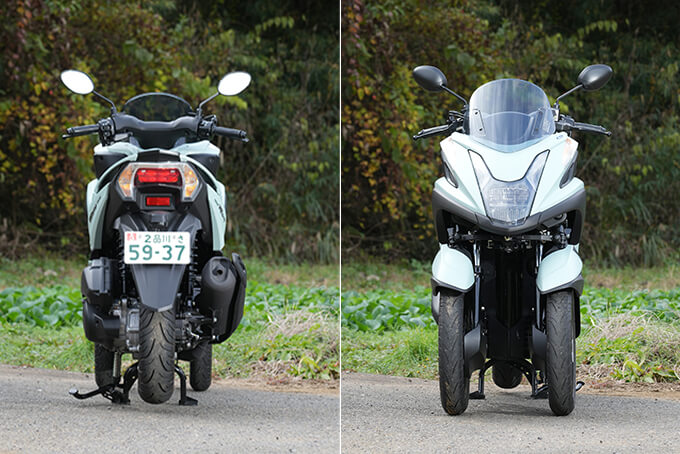 【ヤマハ トリシティ155 試乗記】3輪キャンバースラストの究極的旋回能力健在 10画像