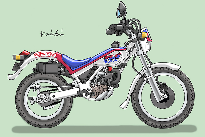 レトロバイク・グラフティ第165回 HONDA TLM220R 1988年 メイン画像