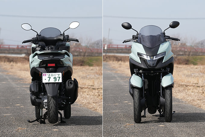 【ヤマハ トリシティ155 試乗記】3輪キャンバースラストの究極的旋回能力健在 10画像