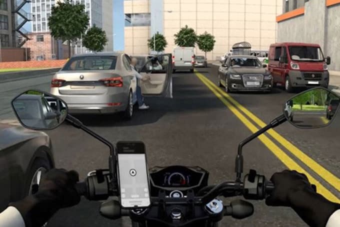 配達バイクの