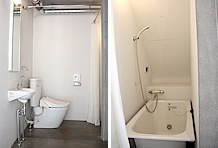 今回取材した部屋は、1Fにトイレ、洗面台、バスルーム等のサニタリーが並ぶ。部屋によって形式は変わるので、アールエイジにご確認を！