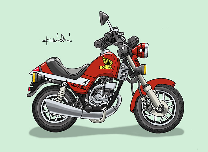 レトロバイク・グラフティ第61回HONDA MCX50（ホンダ MCX50）1982年 メイン画像