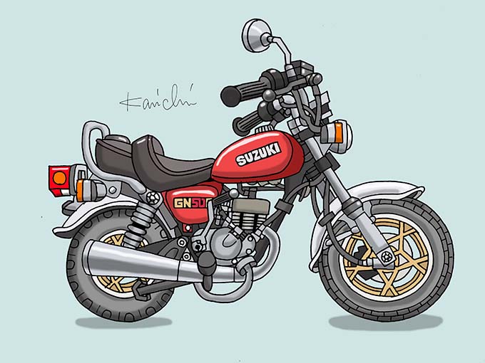 レトロバイク・グラフティ第70回SUZUKI GN50E（スズキ GN50E）1981年 メイン画像