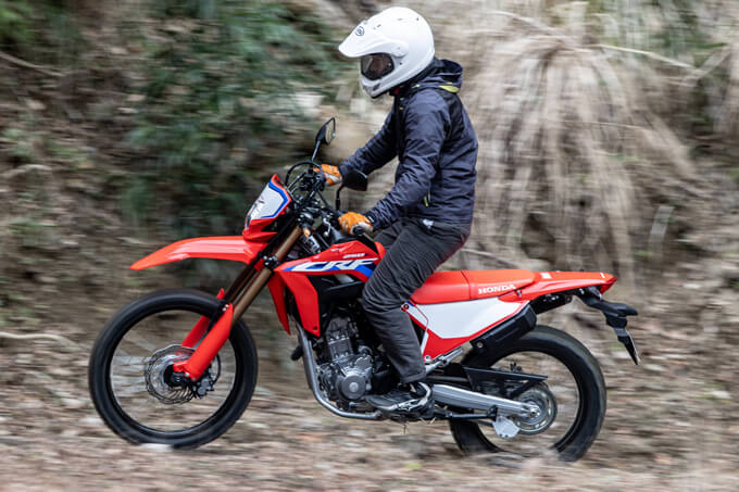 ホンダ CRF250L 試乗記】-4kgとは思えないほどスリム＆コンパクトに ...