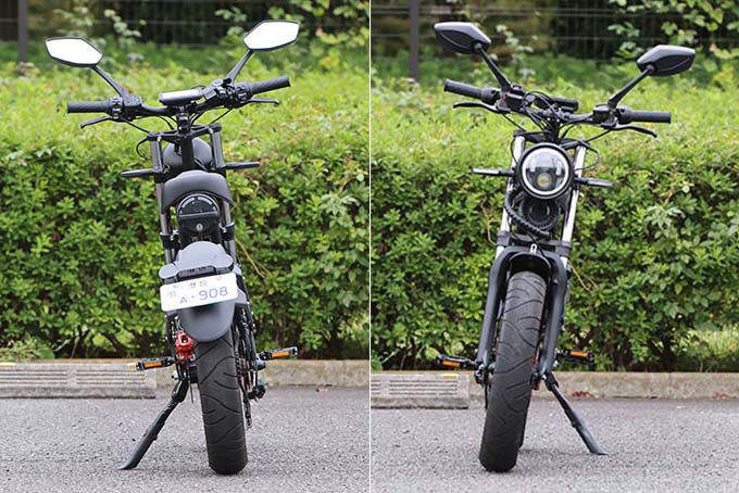 【コスウェル ミライS 試乗記】長距離走行が可能なファットタイプのスタイリッシュ電動バイクの09画像