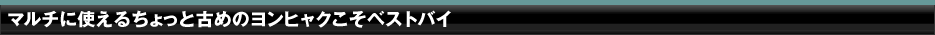 マルチに使えるちょっと古めのヨンヒャクこそベストバイ