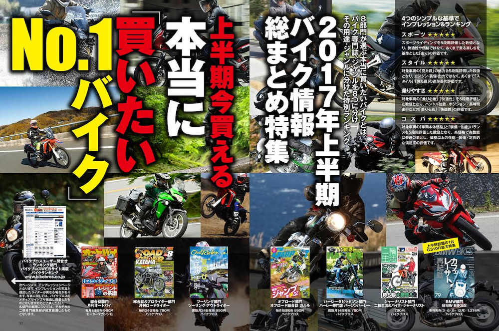 新しいバイクライフを提案する雑誌「バイクブロス2017」創刊！