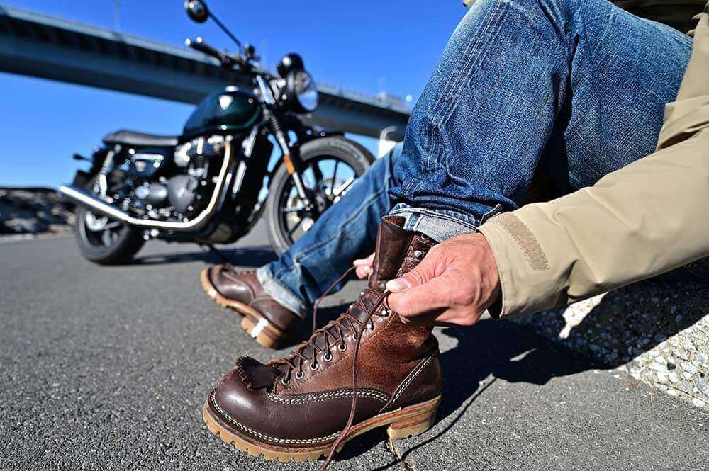 【WESCO JOBMASTER×TRIUMPH SPEED TWIN 900】ウエスコのレースアップブーツ「ジョブマスター」＆トライアンフのベストセラーモデル「スピードツイン900」 03画像