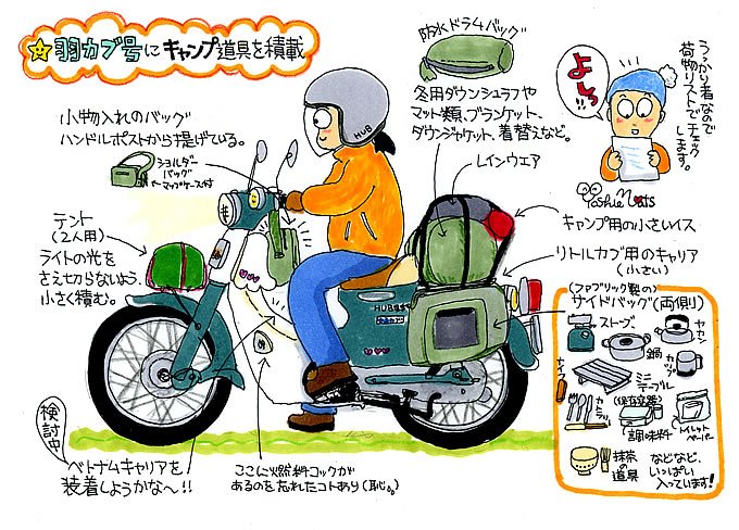 第十三回 羽カブでキャンプ 松本よしえのゆるカブdays 原付 ミニバイクならバイクブロス