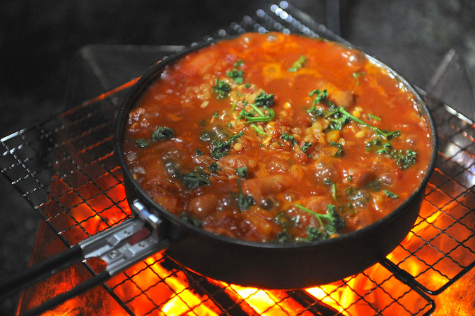 ライダーズレシピ「豆とソーセージのスープ」の画像