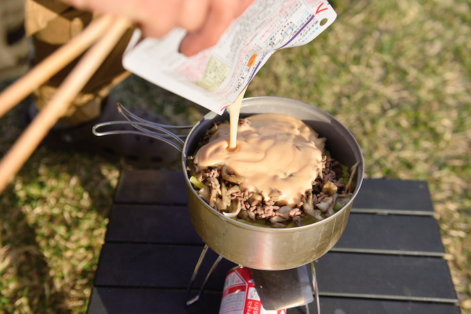 ライダーズレシピ「キノコと挽き肉のクリームマカロニ」の画像