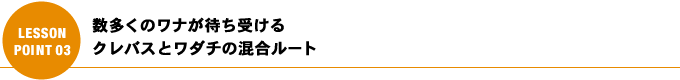 数多くのワナが待ち受ける クレバスとワダチの混合ルート