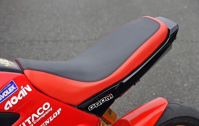 グロム バイクシート 黒 赤いステッチ グロム | 安い商品を通販サイト