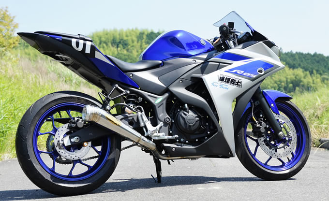 yzf-r25 (月木)ツキギレーシング　フルエキ用エキパイマフラー