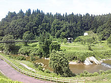 道の駅からすぐに渋海川の川辺に沿って遊歩道があり、河童の吊り橋を渡るといくつかの散策道が整備されているので、大自然を満喫できること間違いありません。