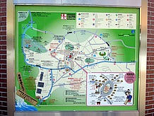 草津温泉街は複雑なので、ここの観光案内図が役に立ちました。