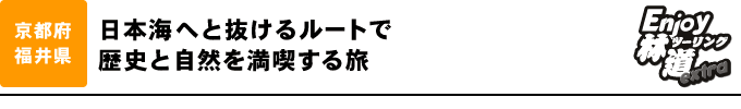 日本海へと抜けるルートで 歴史と自然を満喫する旅