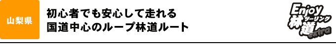 初心者でも安心して走れる国道中心のループ林道ルート