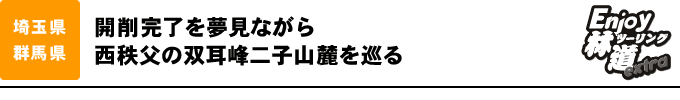 開削完了を夢見ながら 西秩父の双耳峰 二子山麓を巡る