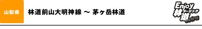 初心者でも安心して走れる国道中心のループ林道ルート